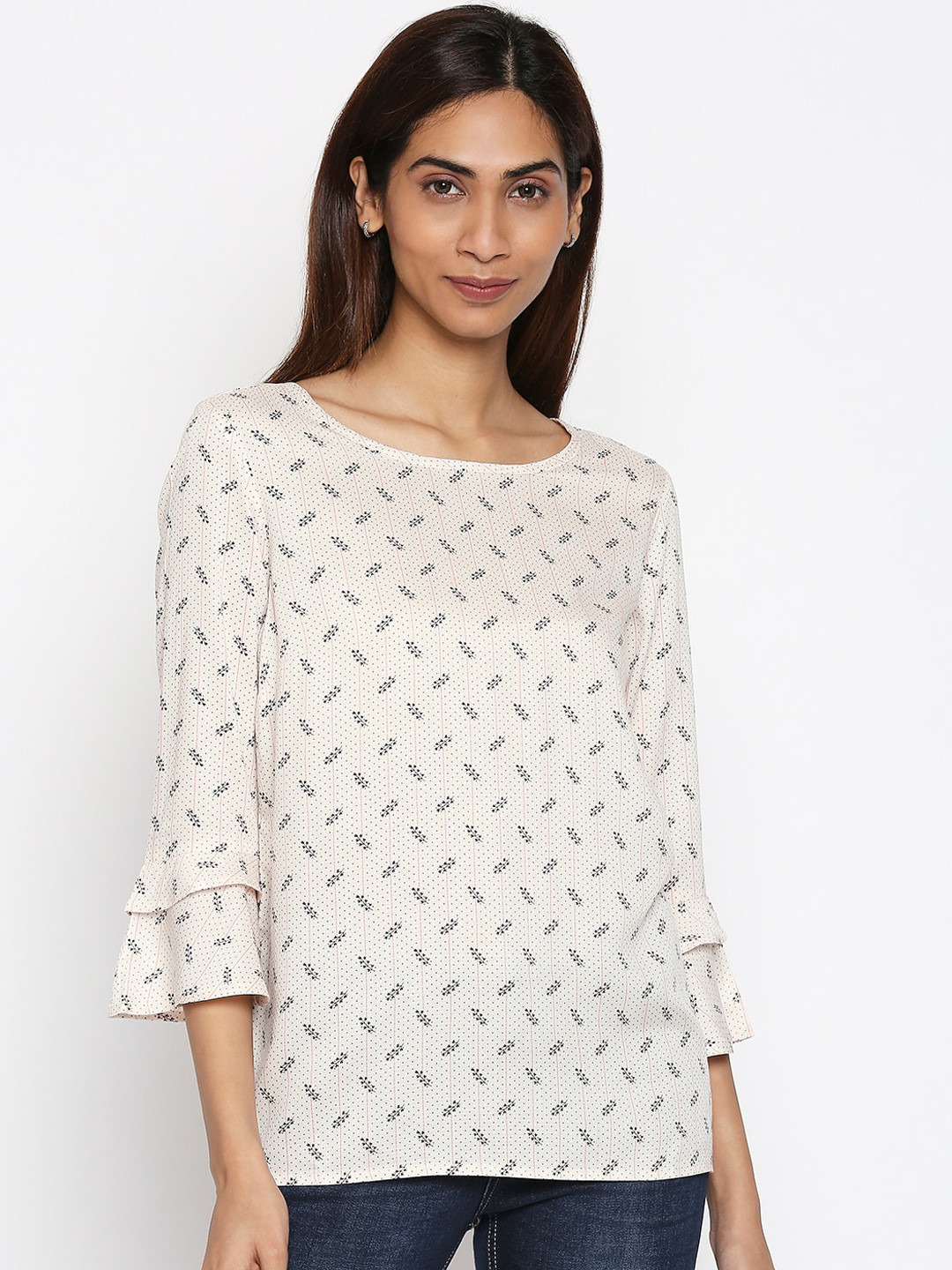 

Honey by Pantaloons Women White Printed Top