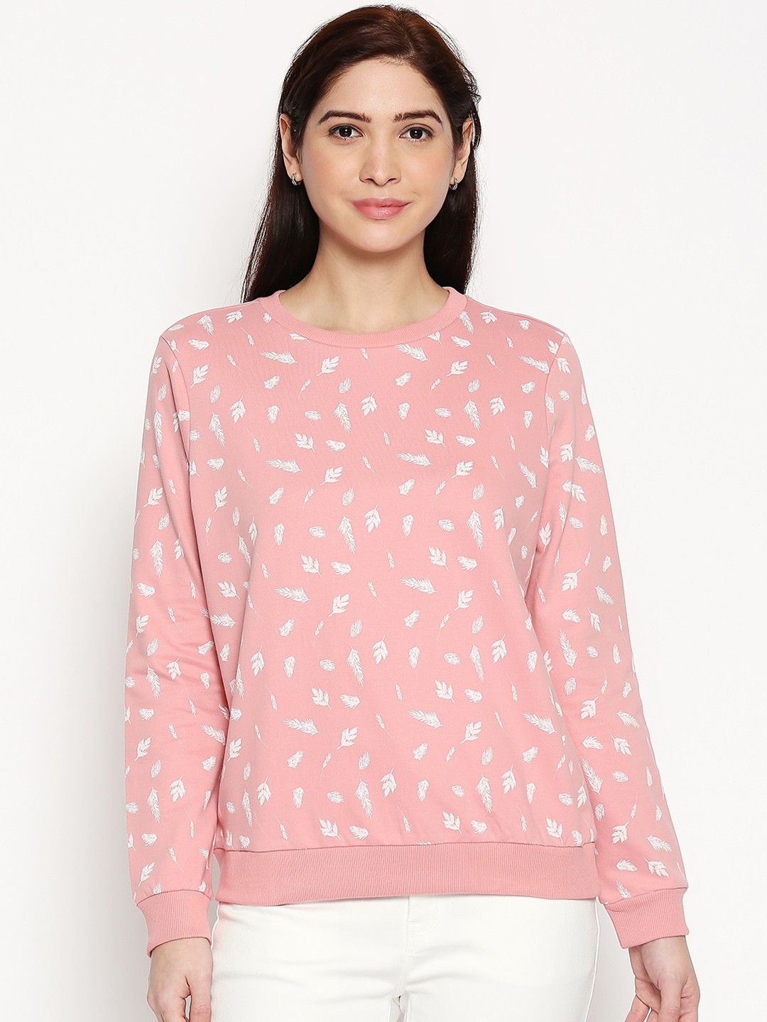 

Honey by Pantaloons Women Pink Printed Sweatshirt