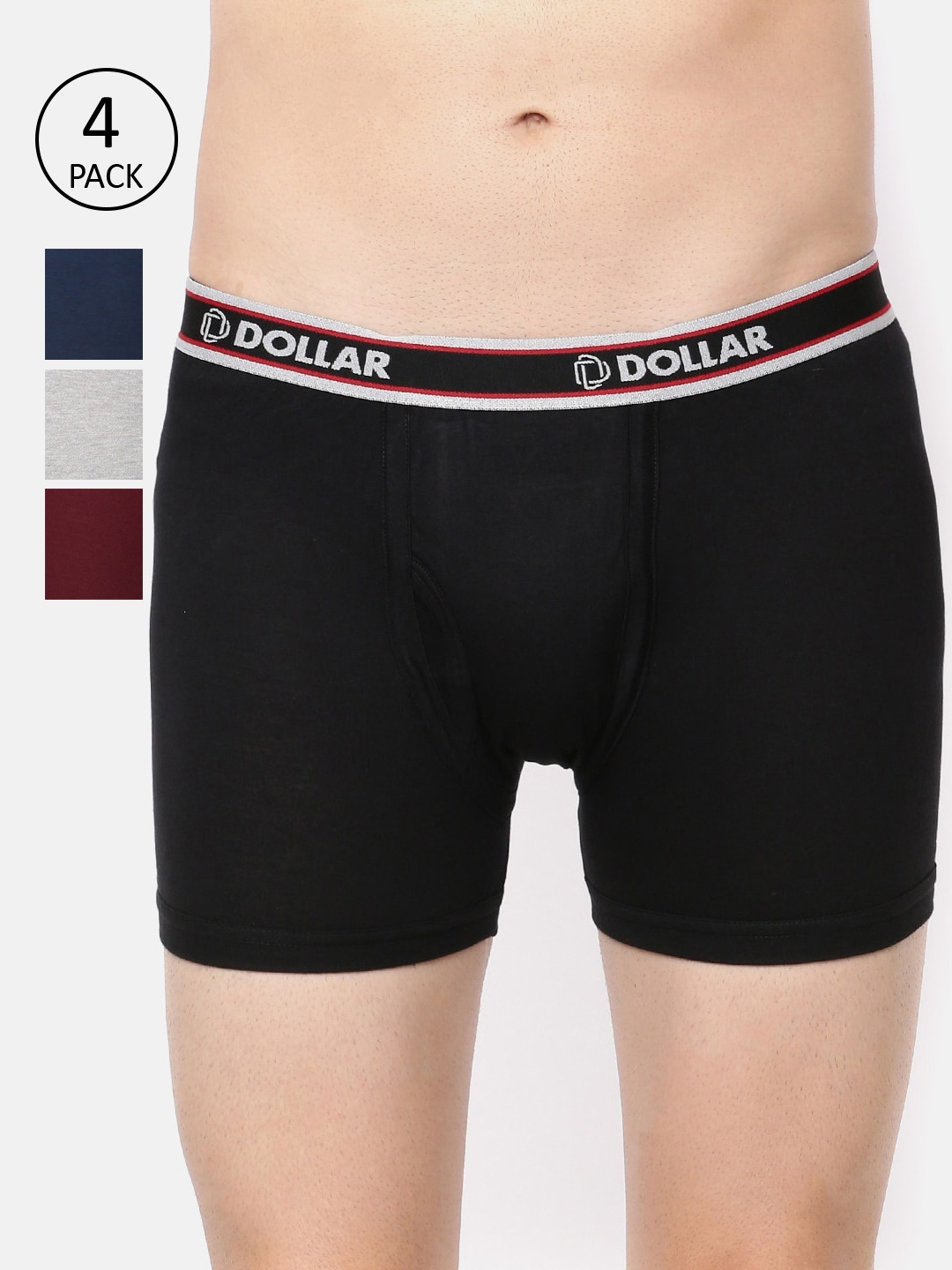 

Dollar Bigboss Men's Solid Pack of 4 Combed Cotton Classy Trunk MDTR-08-PO4-C1, Assorted