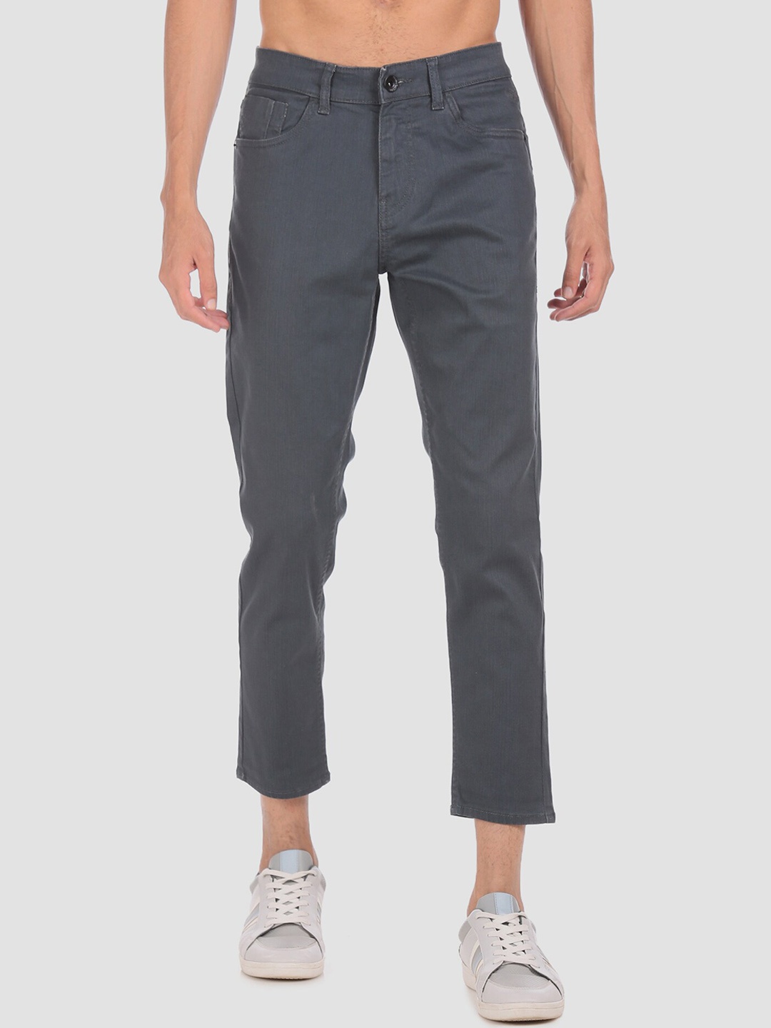 

Flying Machine Men Grey Slim Fit Mid-Rise Clean Look Stretchable Jeans