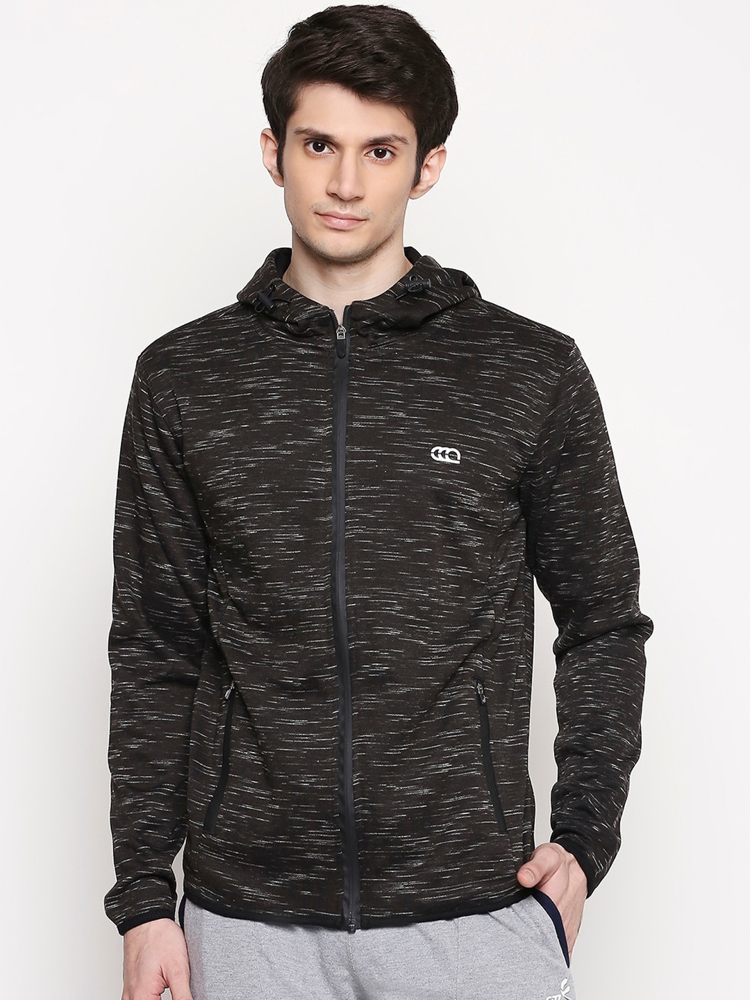 

Ajile by Pantaloons Men Black Self Design Sweatshirt