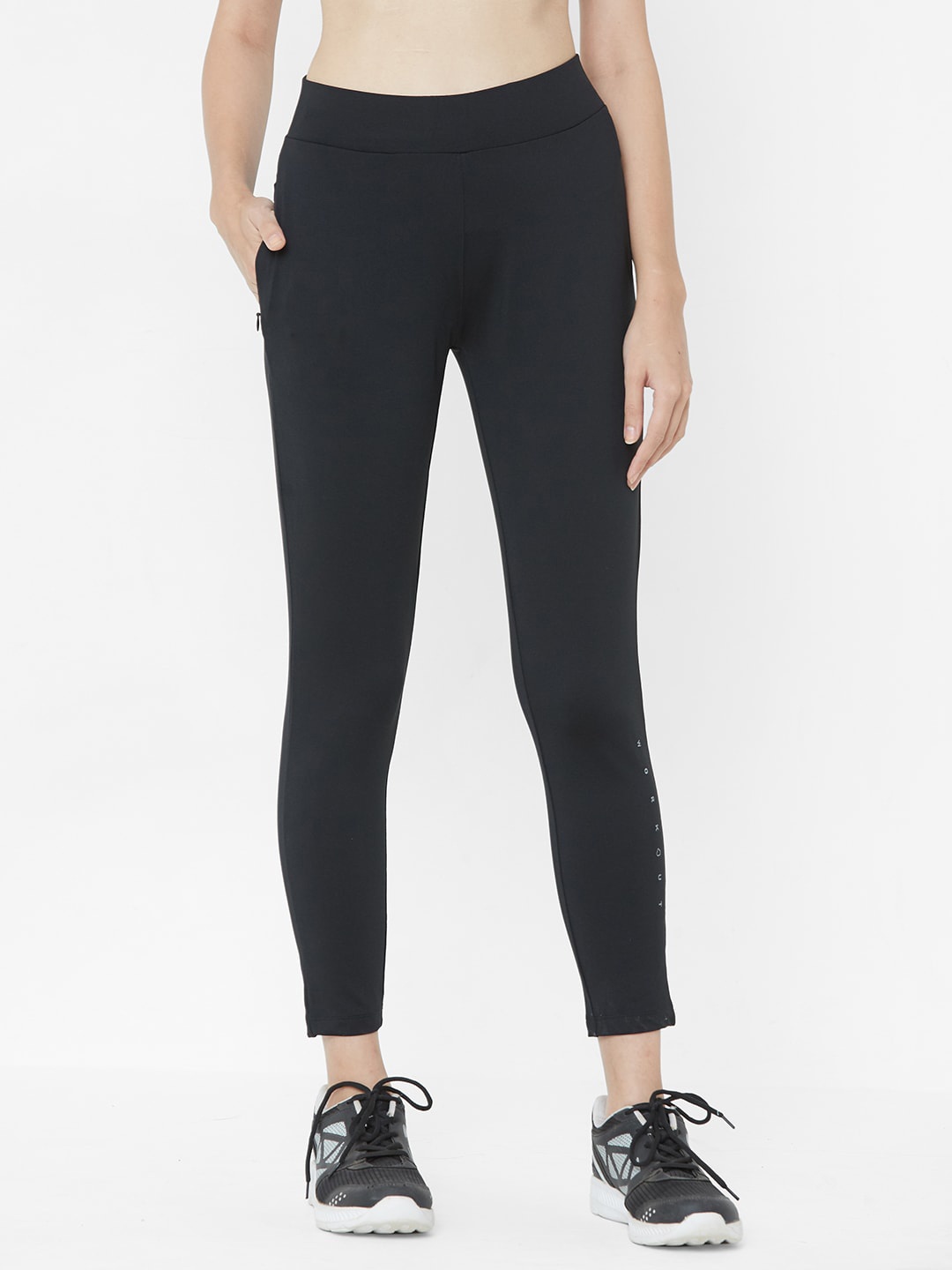 

Sweet Dreams Women Black Solid Workout Tights