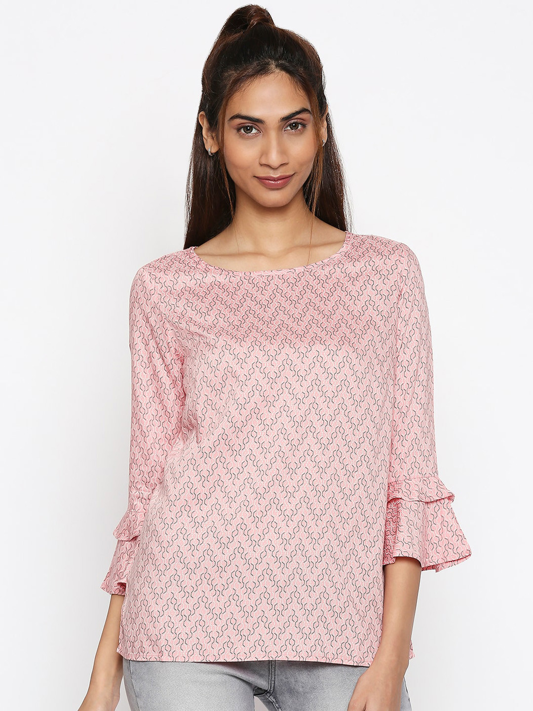 

Honey by Pantaloons Women Pink Printed Top