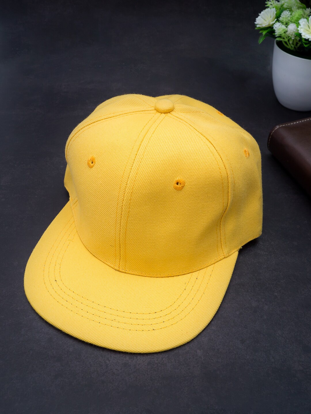 

Golden Peacock Unisex Yellow Solid Snapback Cap