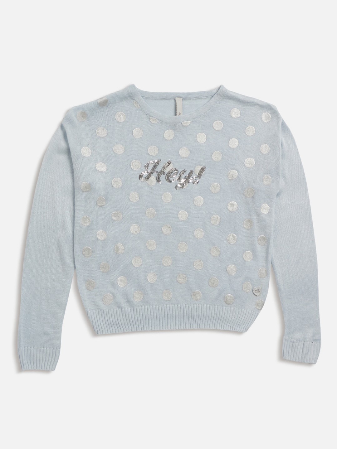 

Pepe Jeans Girls Blue & Grey Printed Pullover Sweater