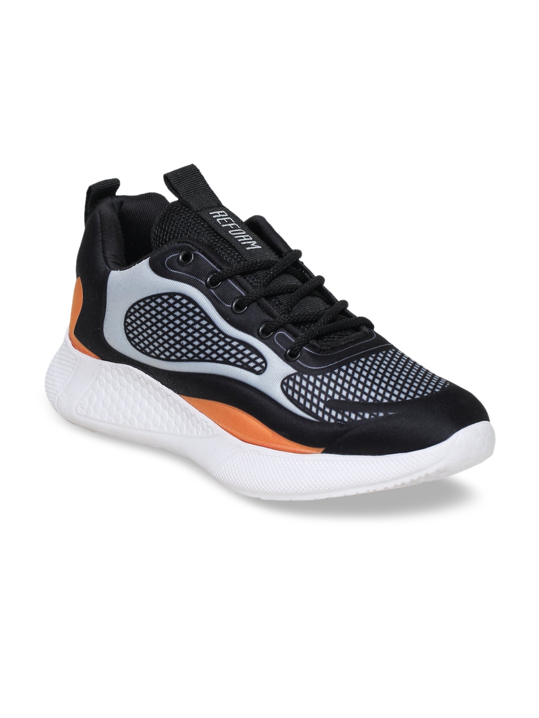 

REFOAM Men Black & White Running Sports Shoes