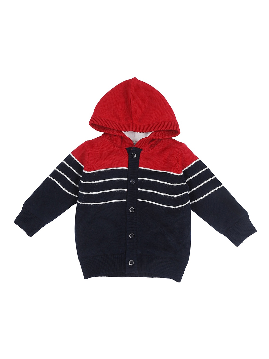 

Pantaloons Baby Boys Red & Black Colourblocked Pullover Sweater