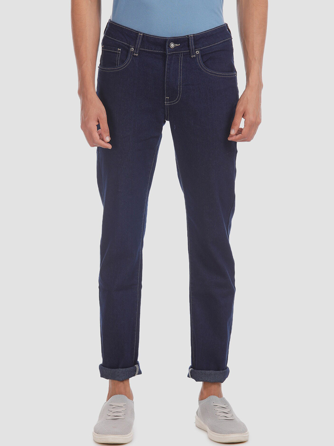 

Aeropostale Men Blue Super Skinny Fit Mid-Rise Clean Look Jeans