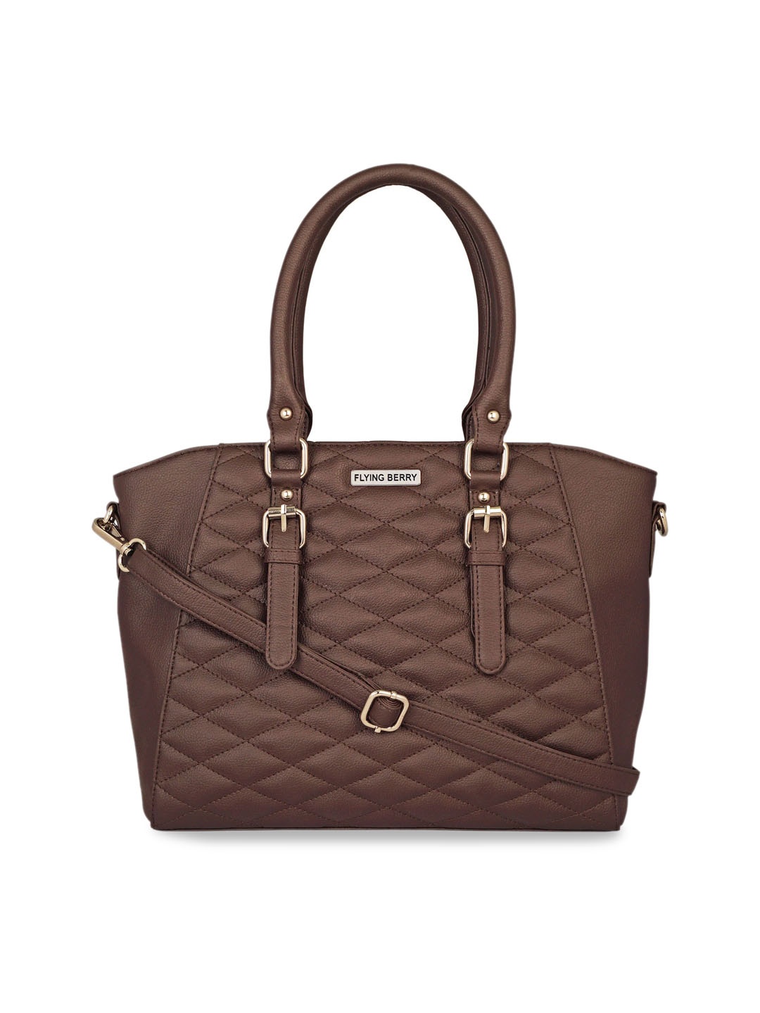 

FLYING BERRY Brown Textured Handheld Bag