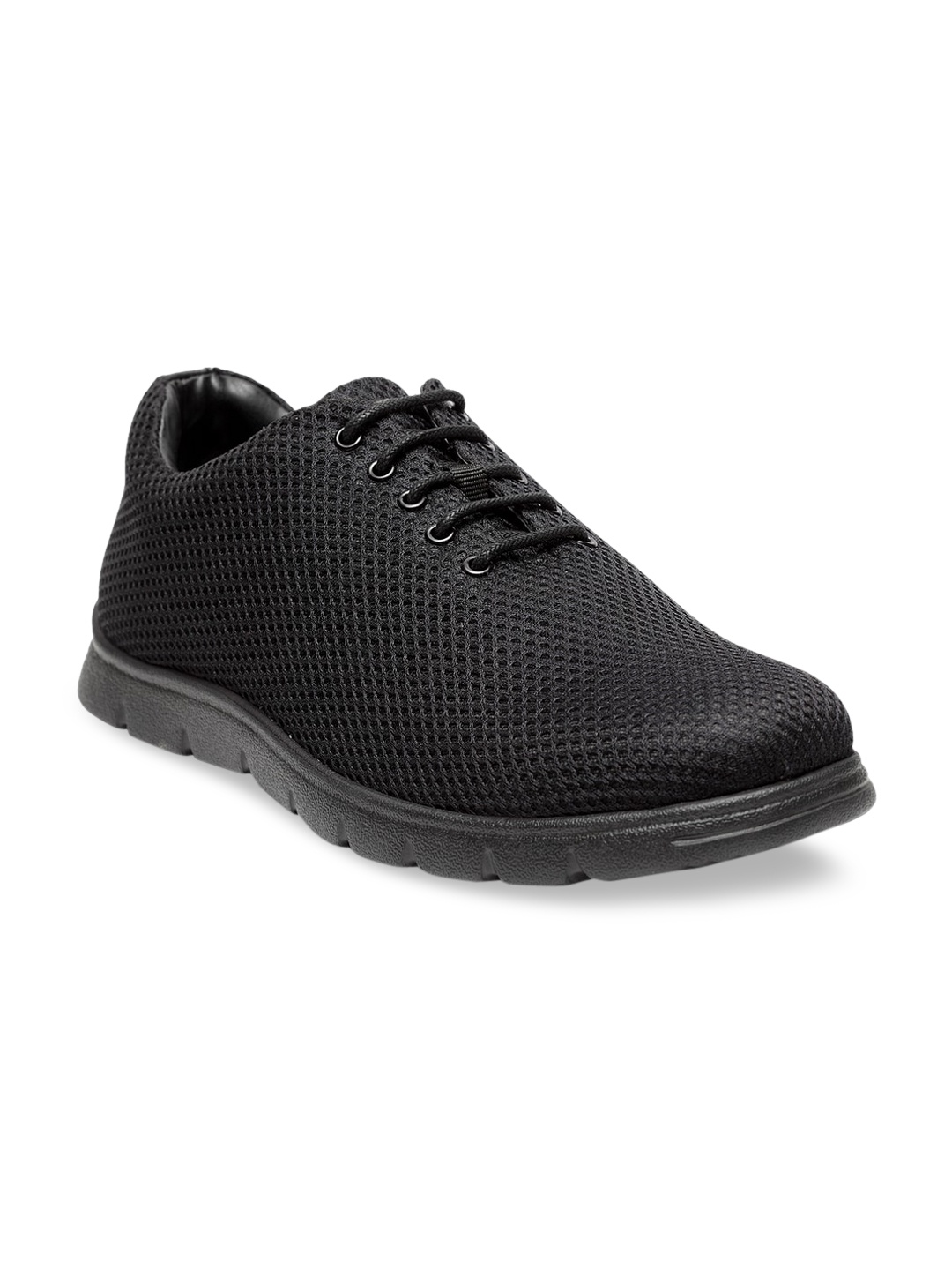 

Apsis Men Black Woven Design Oxfords
