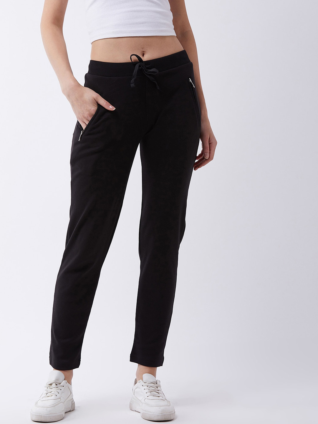 

FEMEA Women Black Solid Track Pants