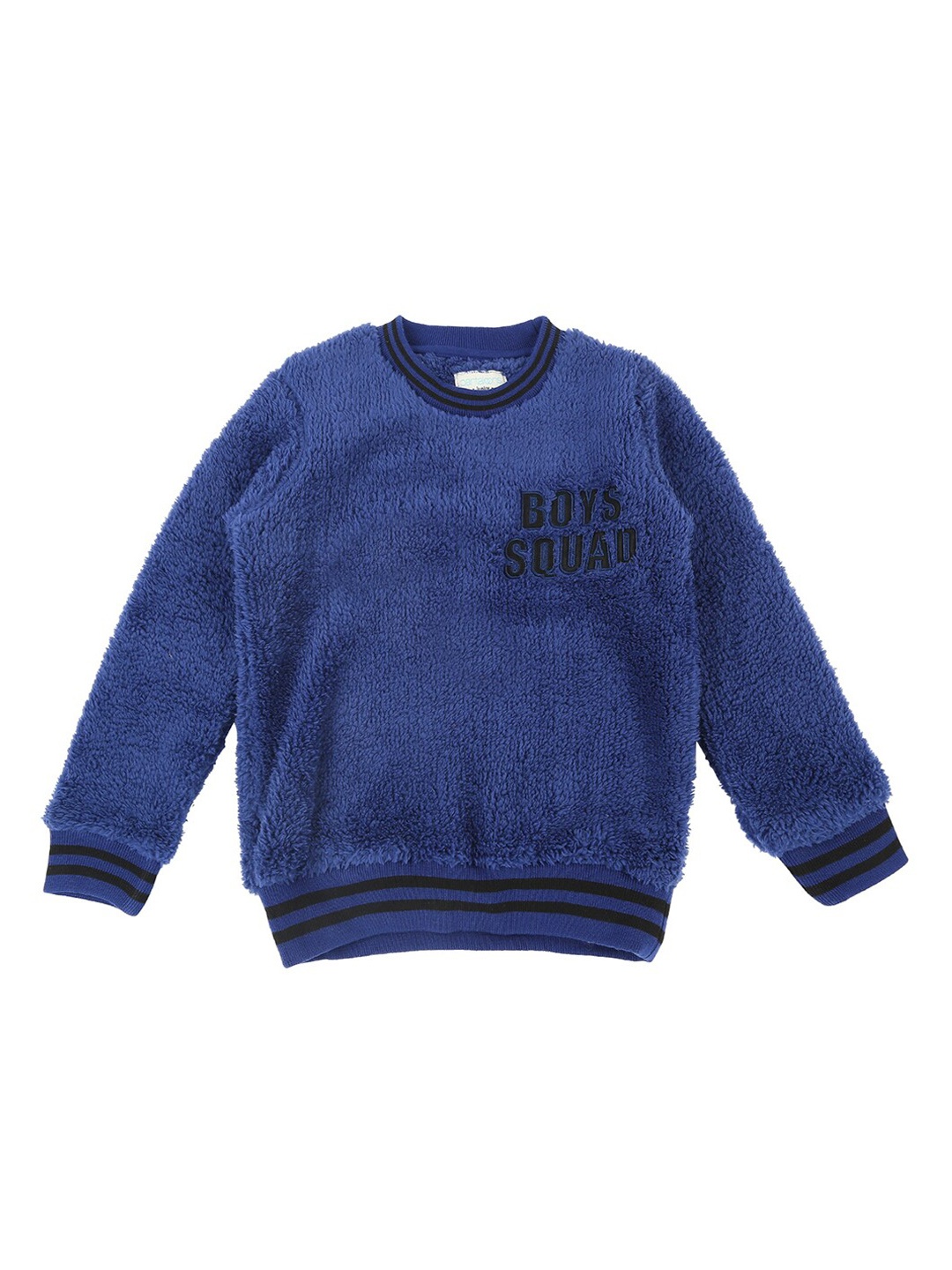 

Pantaloons Junior Boys Navy Blue & Black Embroidered Pullover Sweater