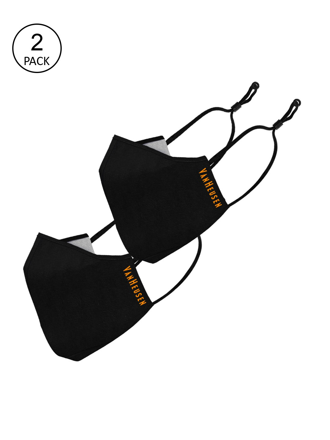 

Van Heusen Men Pack of 2 Antibacterial Cool It 6 Layer Protection Mask, Black