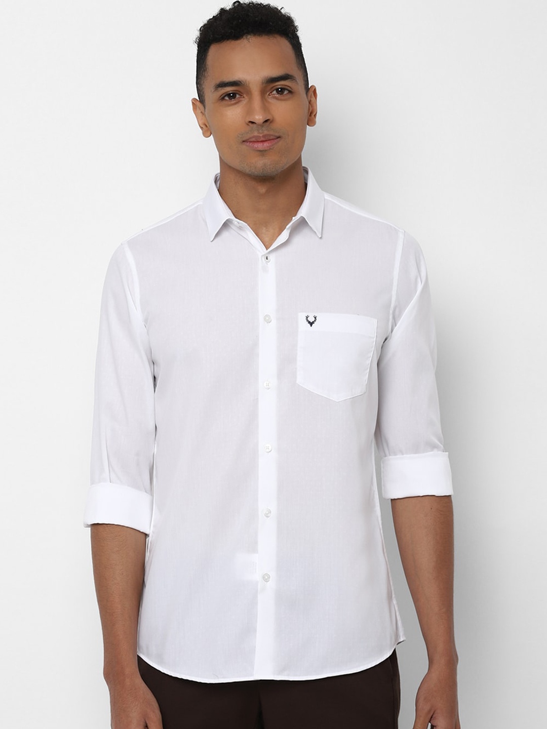 

Allen Solly Men White Slim Fit Solid Casual Shirt