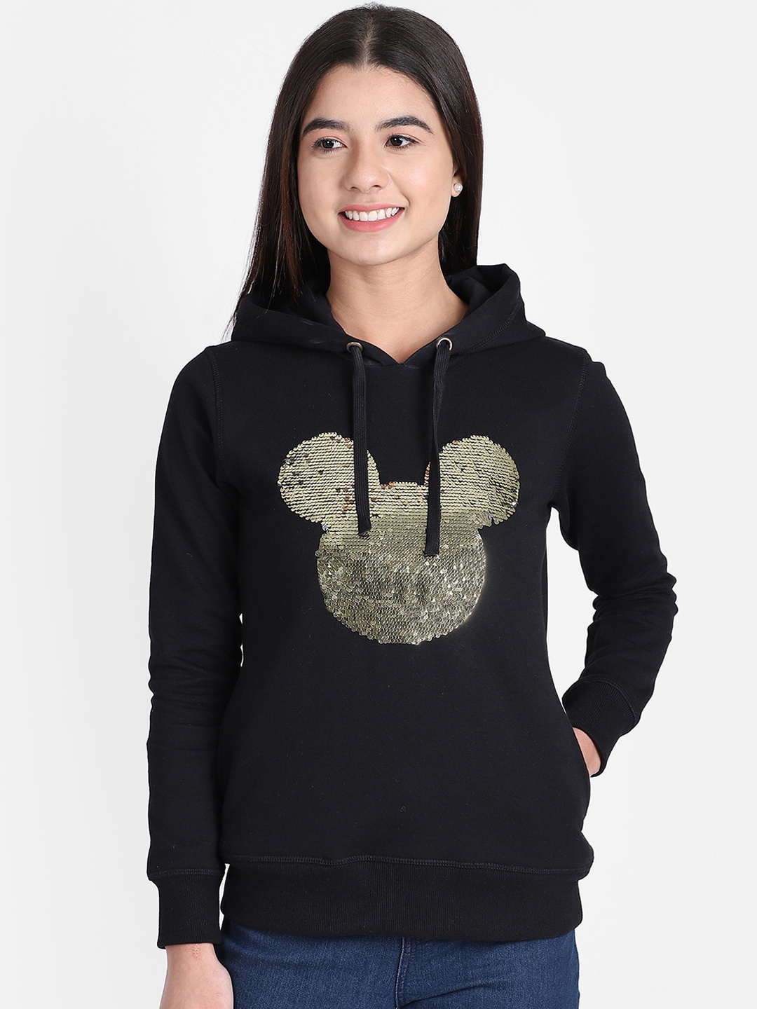 

Free Authority Women Black Mickey & Friends Mermaid Sequin Sweatshirt