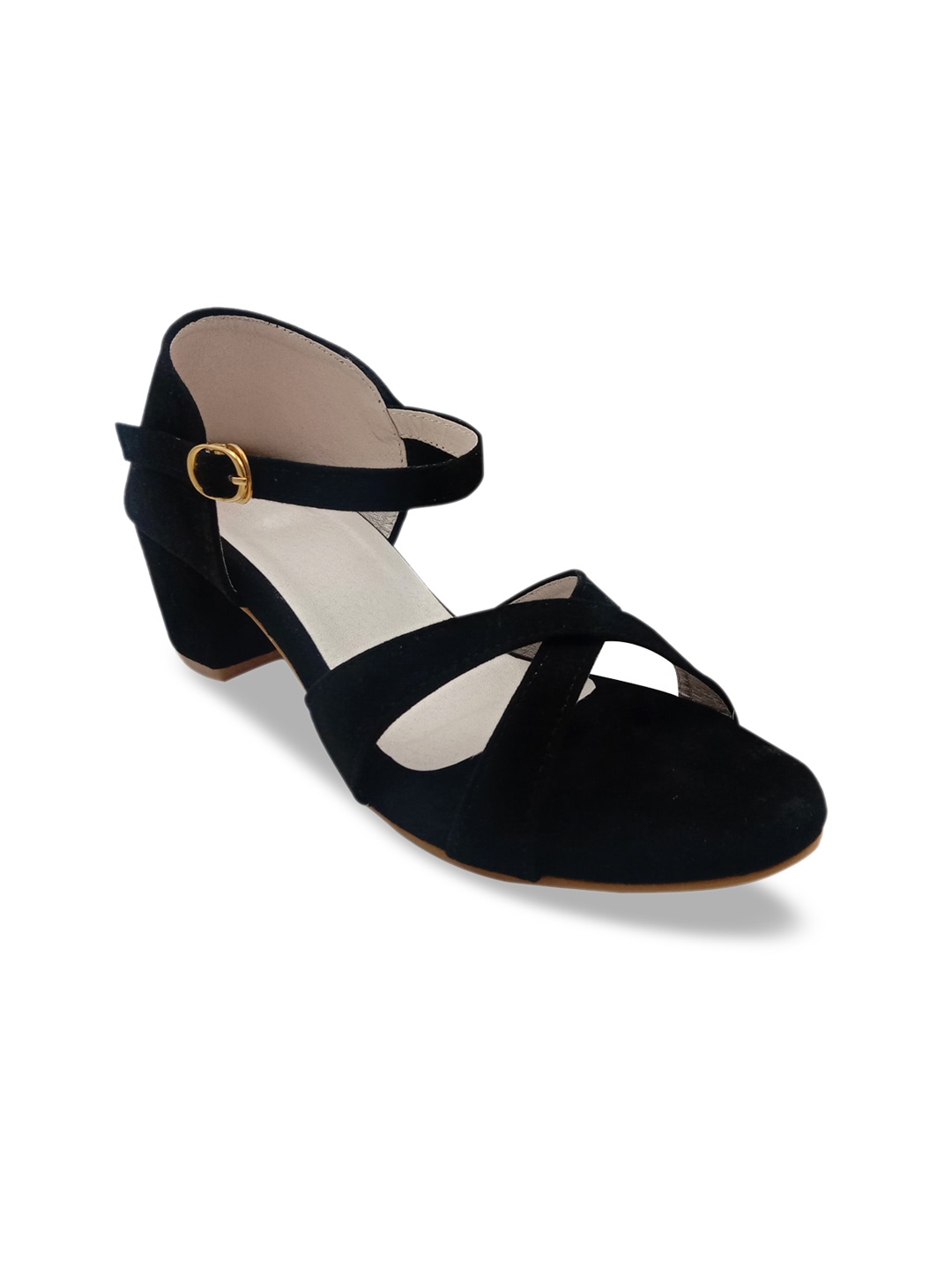 

FEEL FEET Women Black Solid Sandals