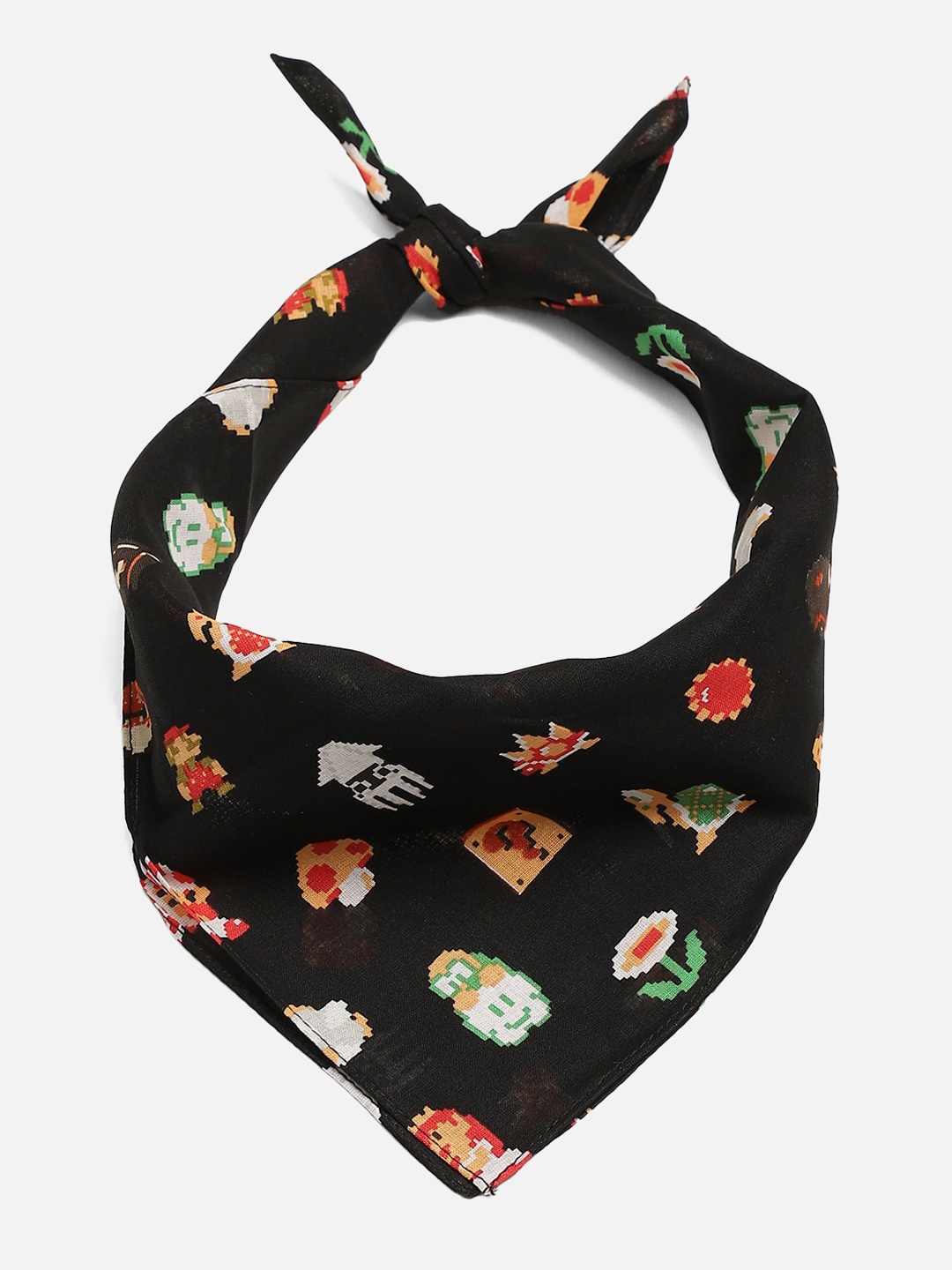 

Free Authority Super Mario Printed Multicolor Bandana for Men, Black