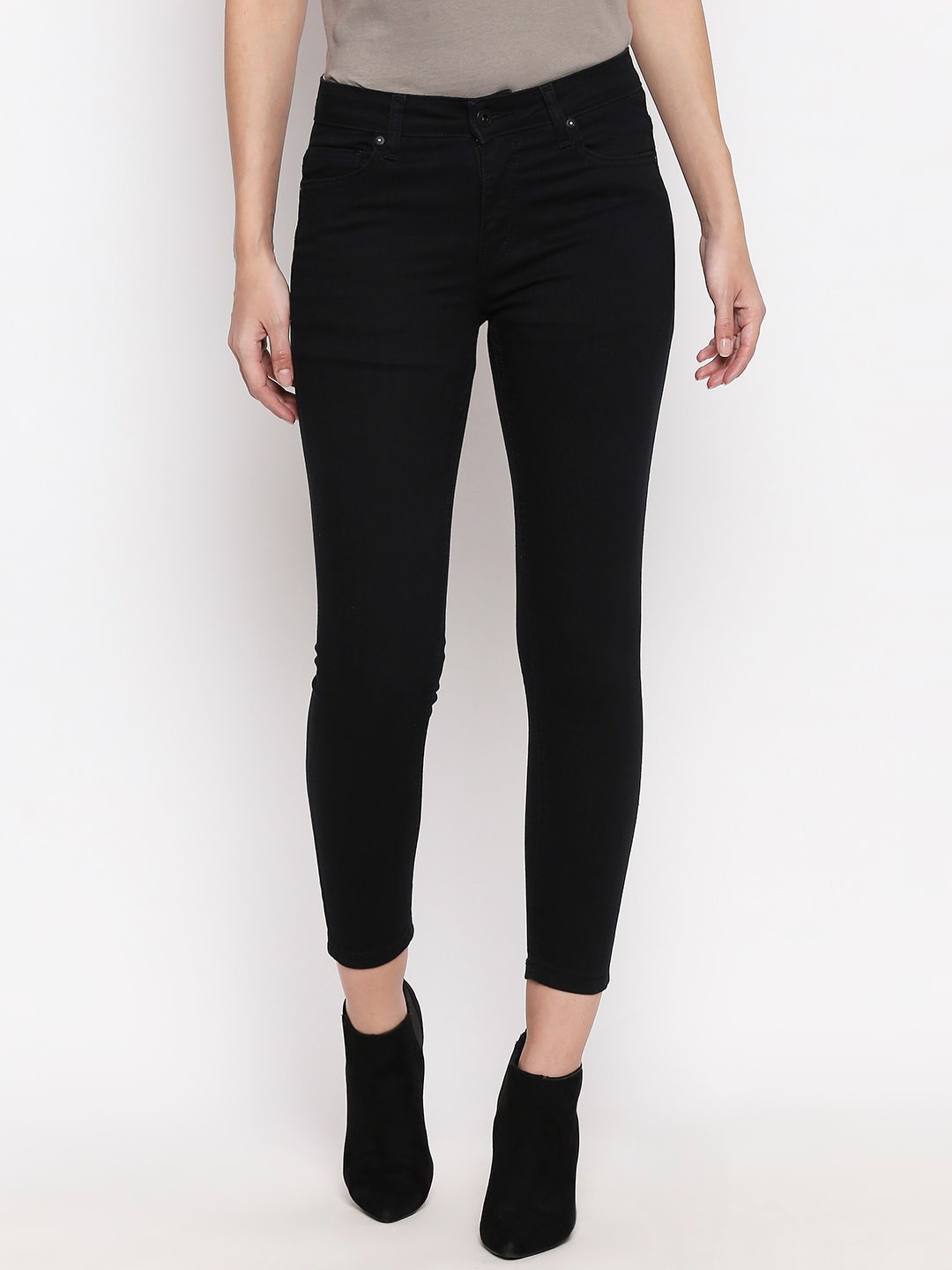 

People Women Black Skinny Fit Jeans