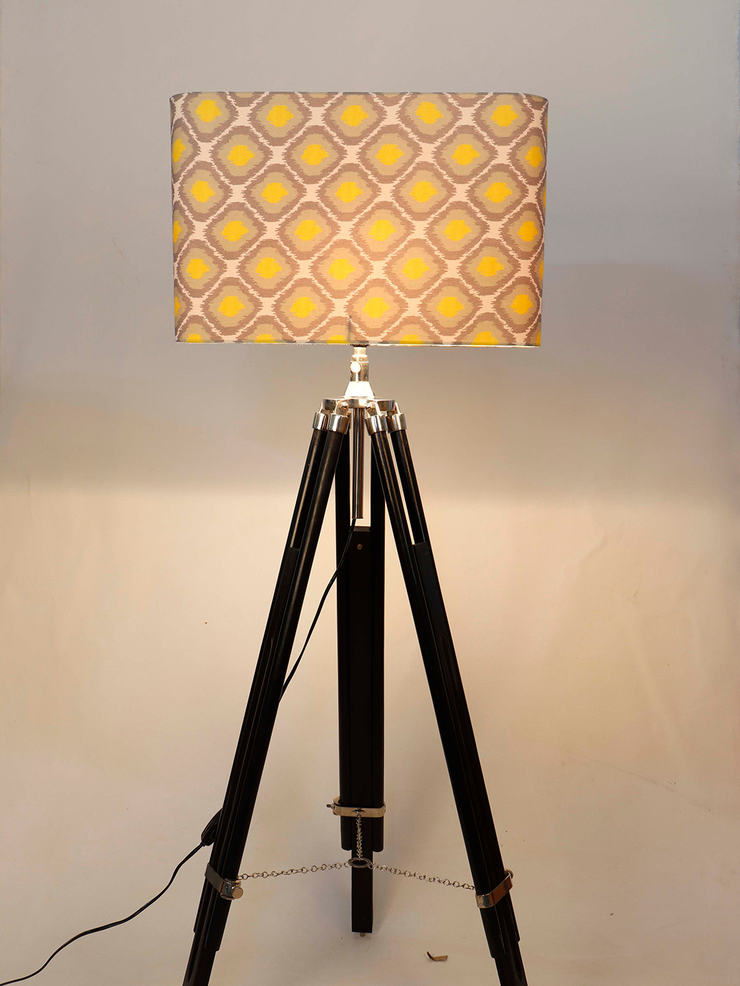 

Grated Ginger Yellow & Grey Printed Contemporary Rectangle Lampshade