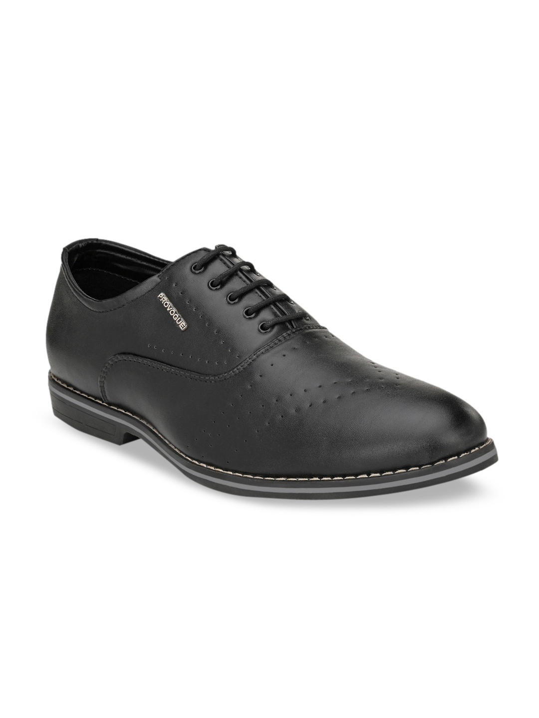 

Provogue Men Black Solid Formal Oxfords