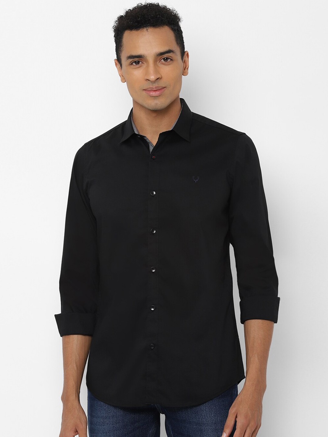 

Allen Solly Men Black Solid Casual Shirt