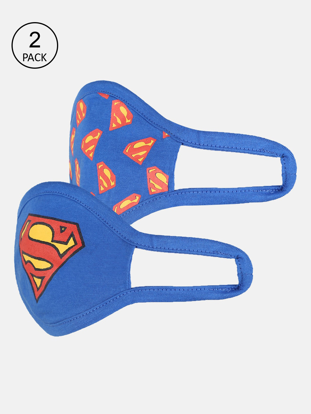 

Kids Ville Boys Pack of 2 Superman Printed Masks, Blue