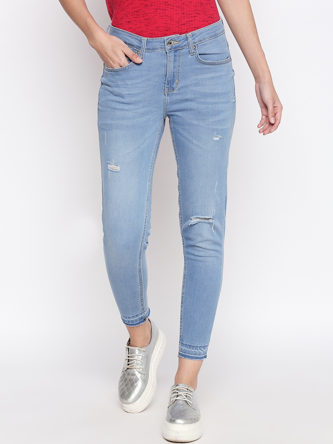 

People Women Blue Skinny Fit Jeans