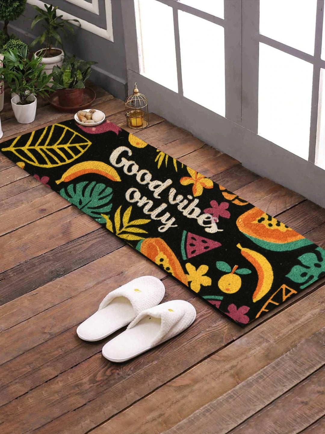 

SWHF Multicoloured Printed Anti-Skid Doormat, Multi