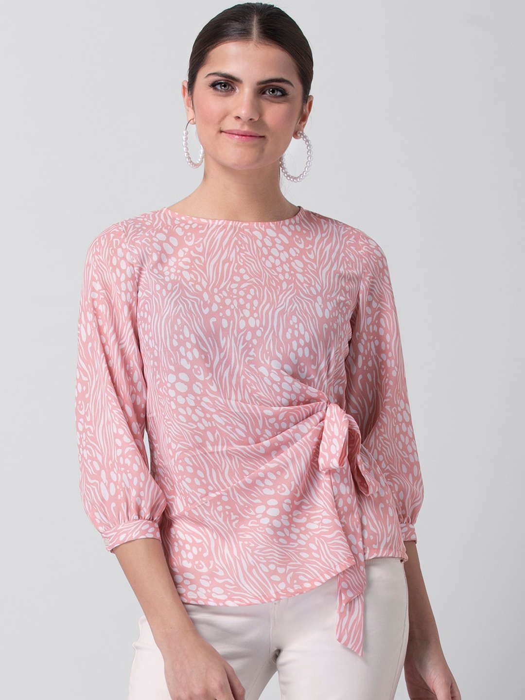 

FabAlley Women Pink Printed Top