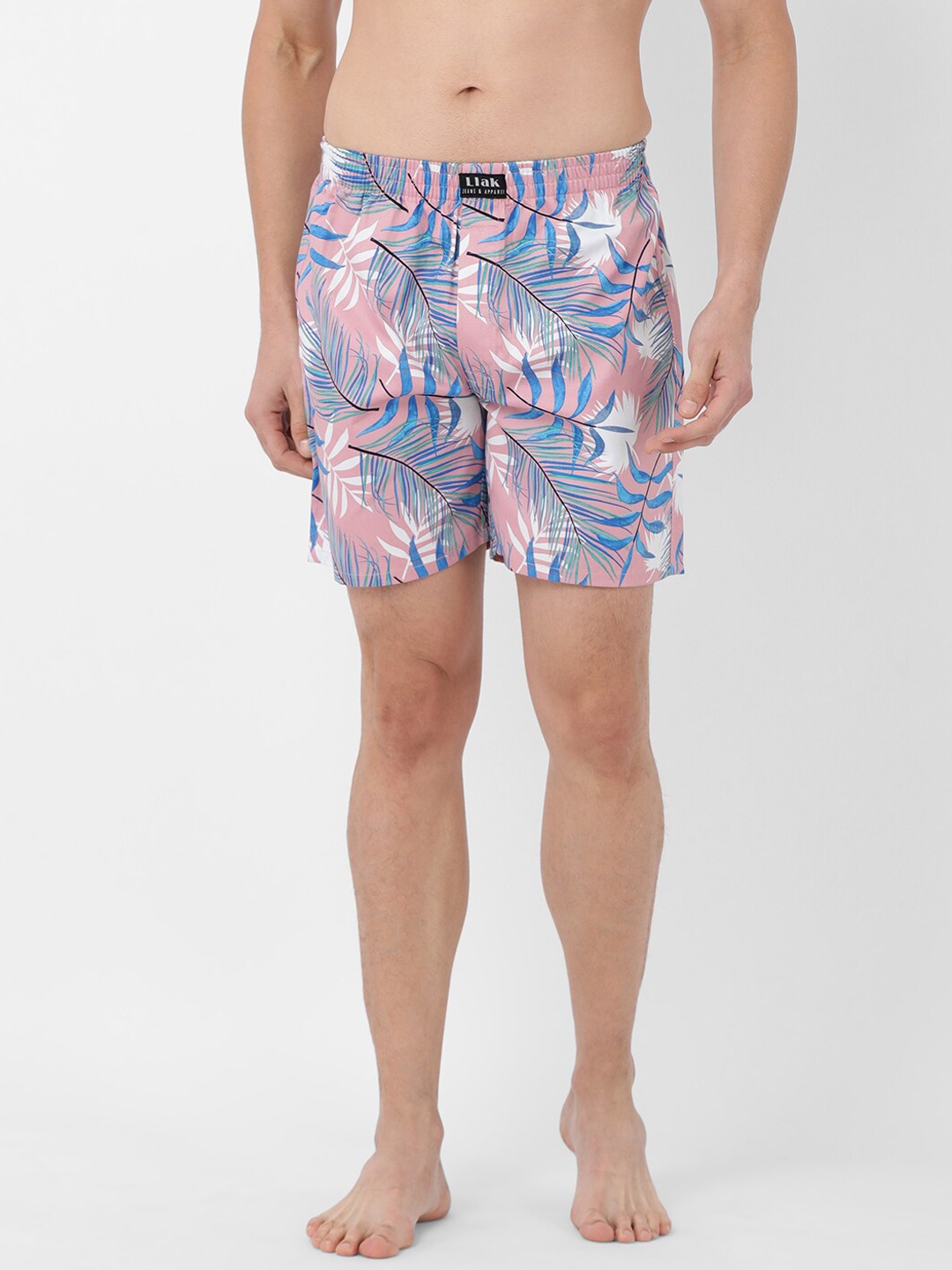 

Llak Jeans Men Pink & Blue Printed Relaxed-Fit Pure Cotton Boxers Boxer-10-SP