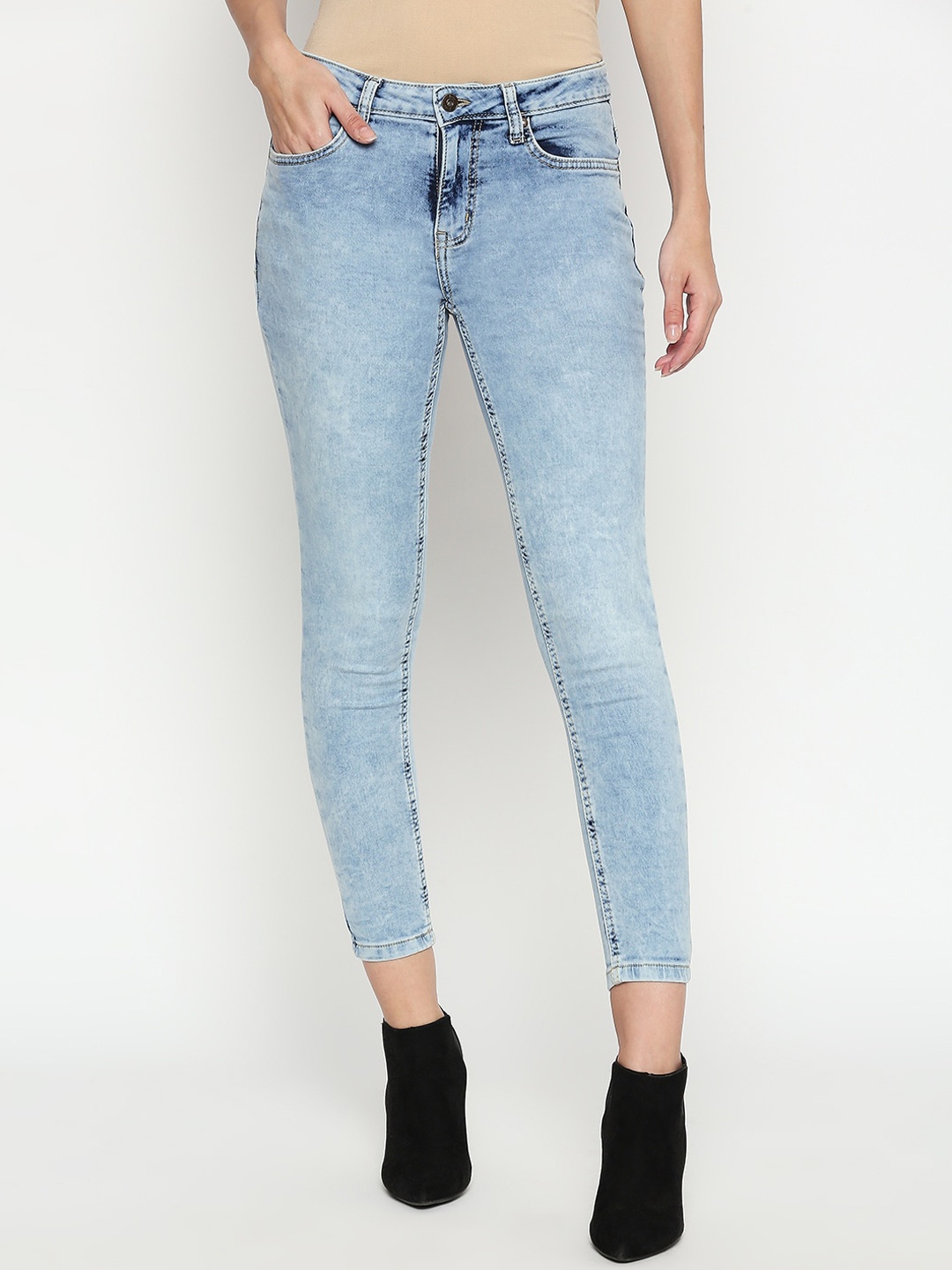 

People Women Blue Skinny Fit Jeans