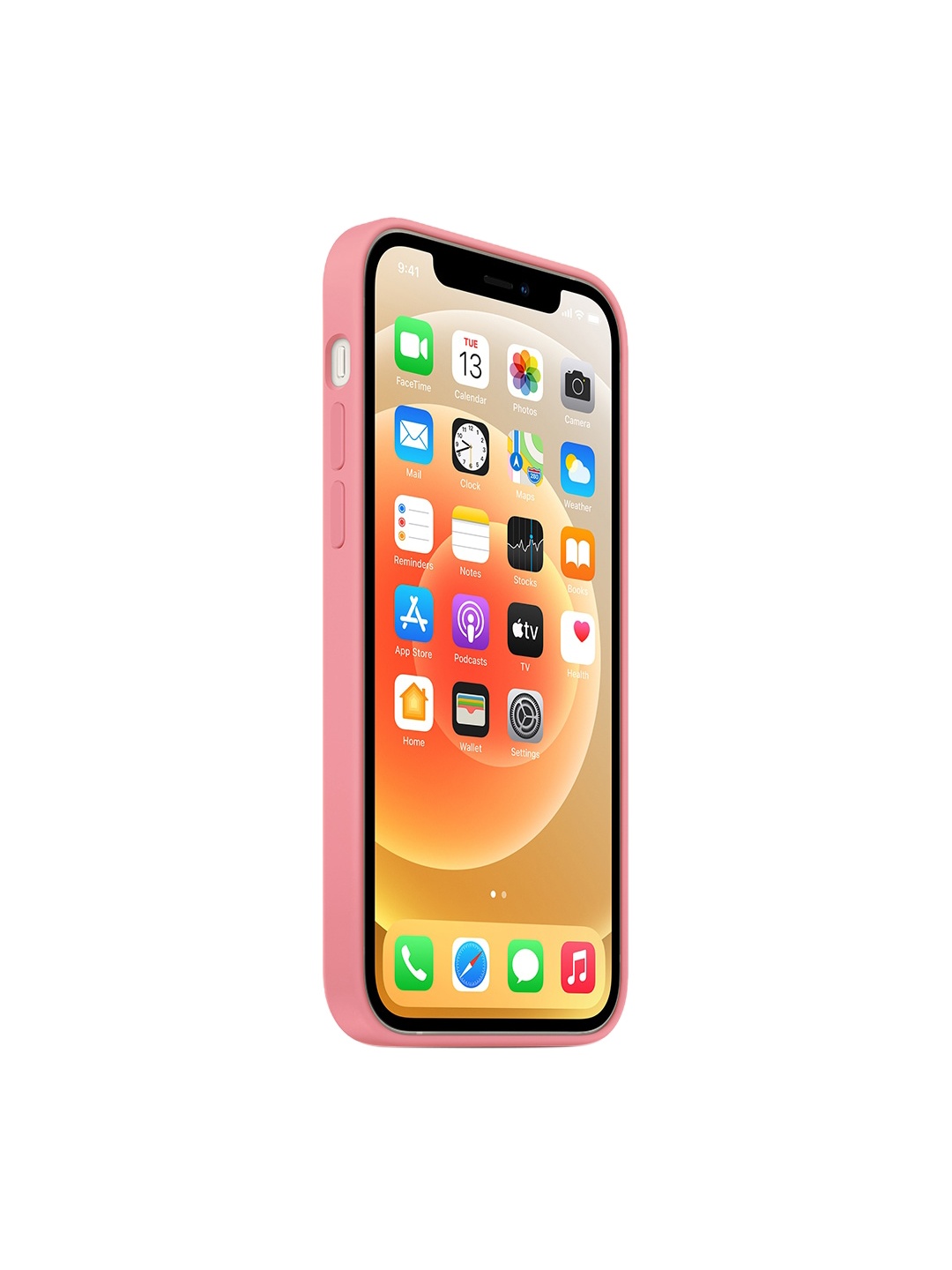 

TREEMODA Pink Solid Silicone iPhone 12/12 Pro Back Case