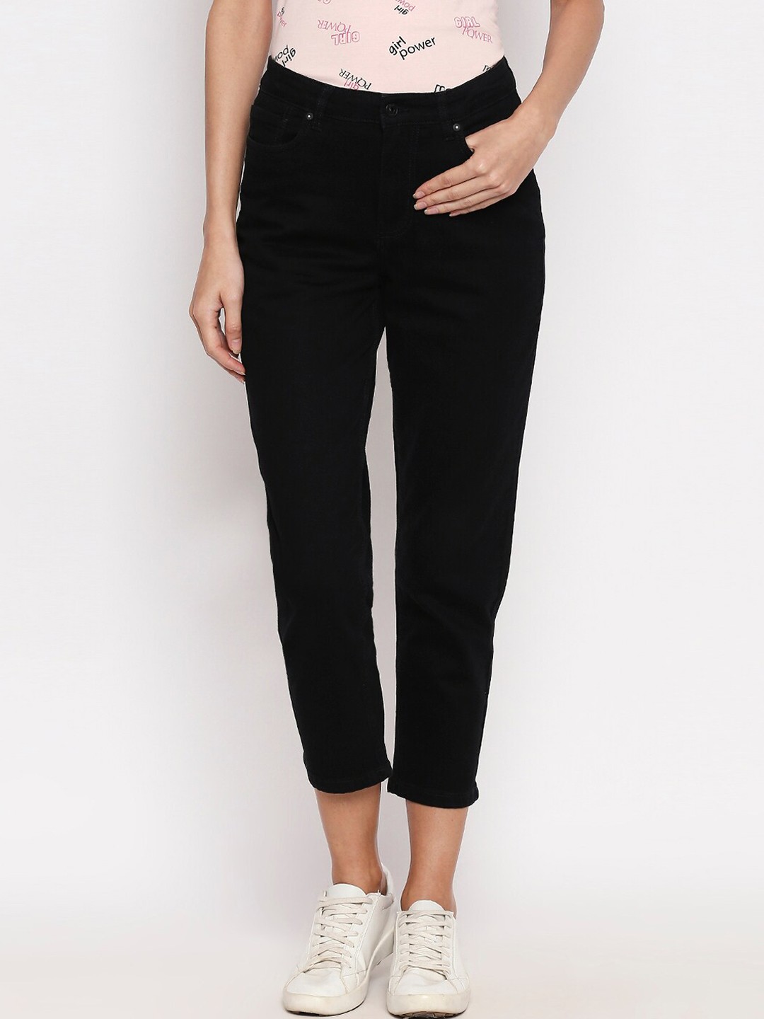 

People Women Black Relaxed Fit Jeans
