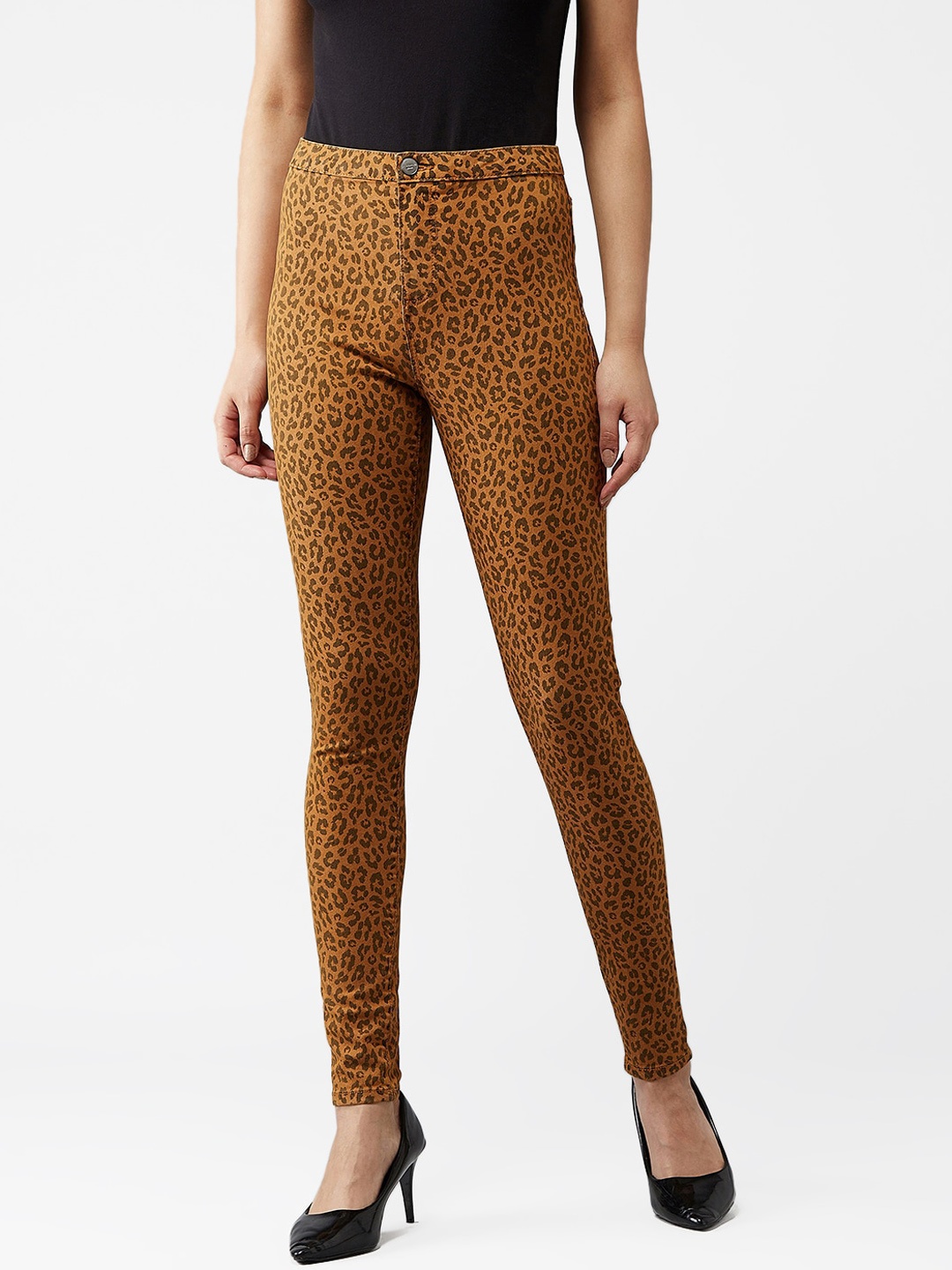 

Kotty Women Multicoloured & Brown Skinny Fit Jeans, Multi