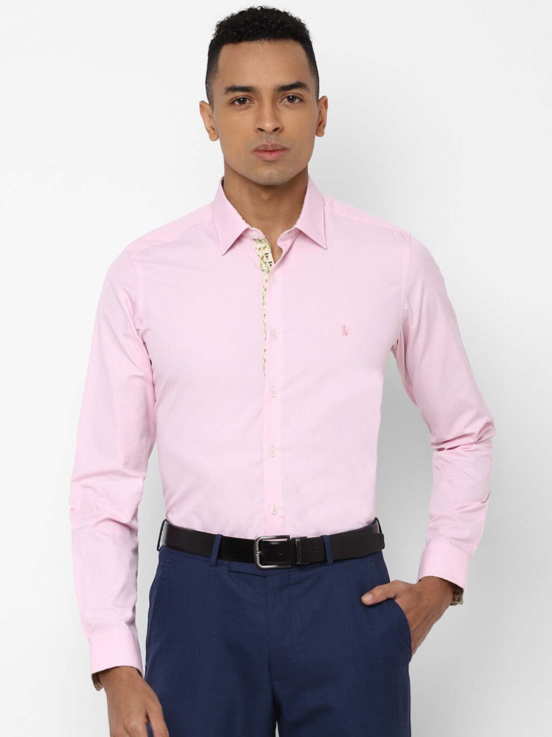 

SIMON CARTER LONDON Men Pink Slim Fit Checked Casual Shirt