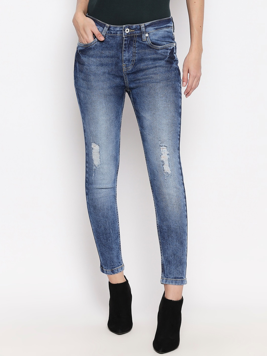 

People Women Blue Skinny Fit Jeans