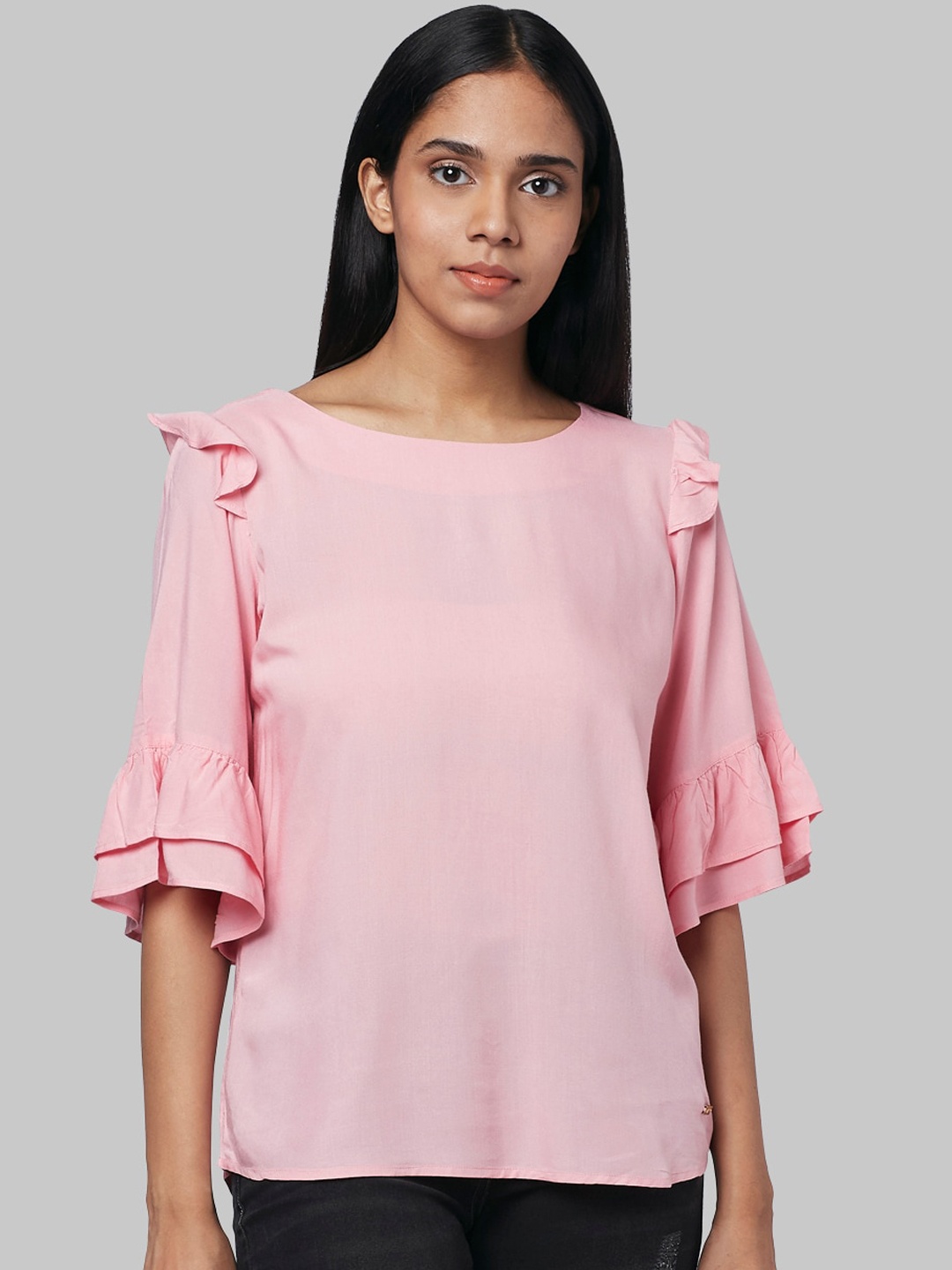

Park Avenue Woman Coral Red Solid Top