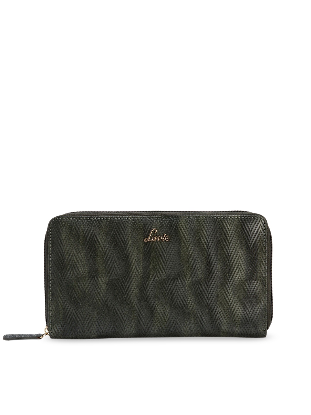 

Lavie Women Green Woven Design Zip Around Wallet