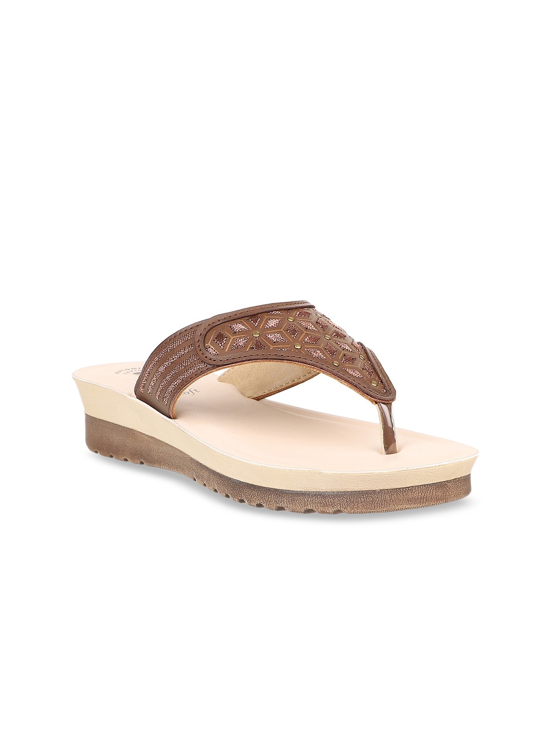 

Inblu Women Brown Woven Design Wedges
