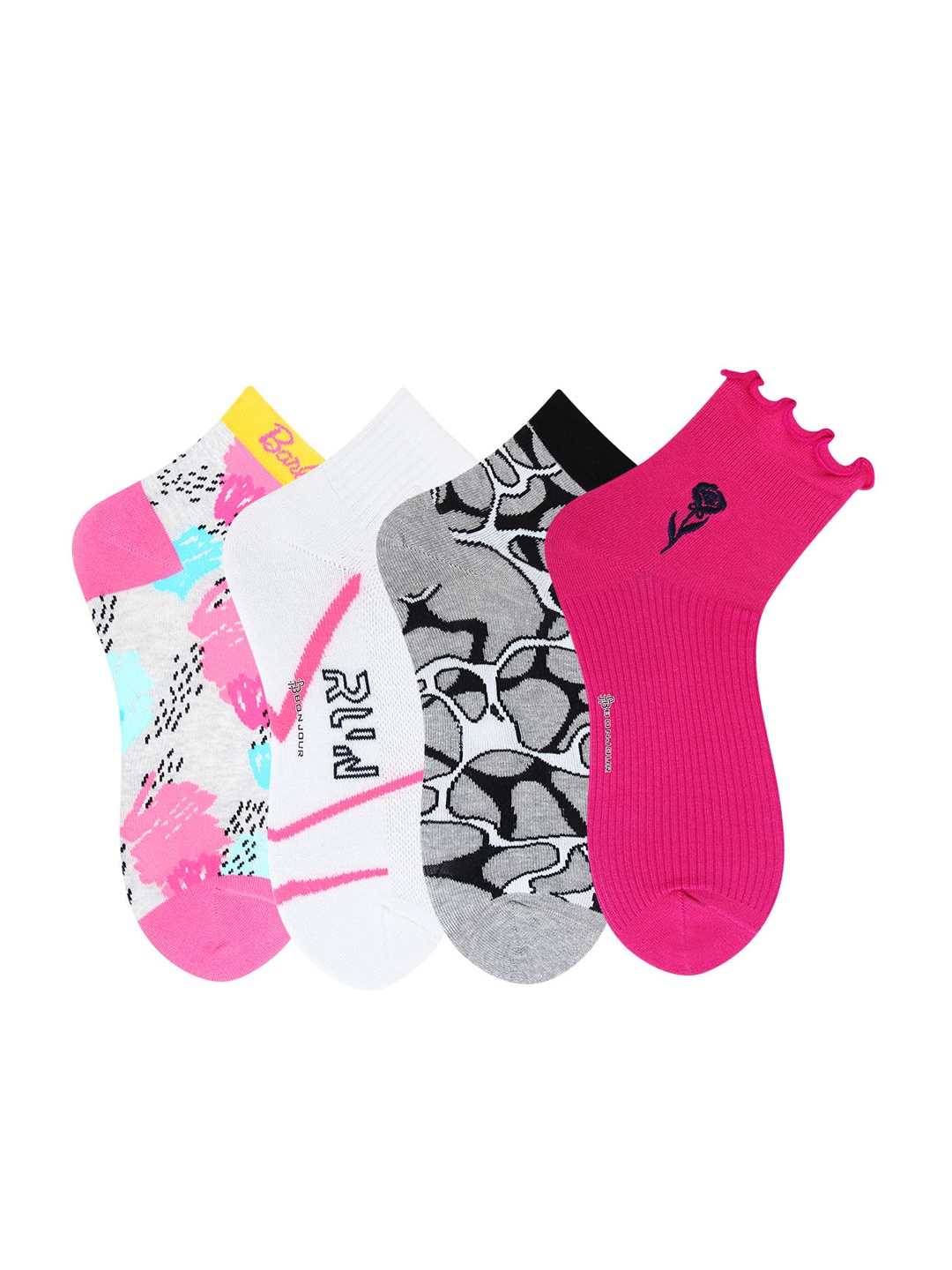 

Bonjour Women Pack Of 6 Assorted Ankle Length Socks With Premium Gift Box
