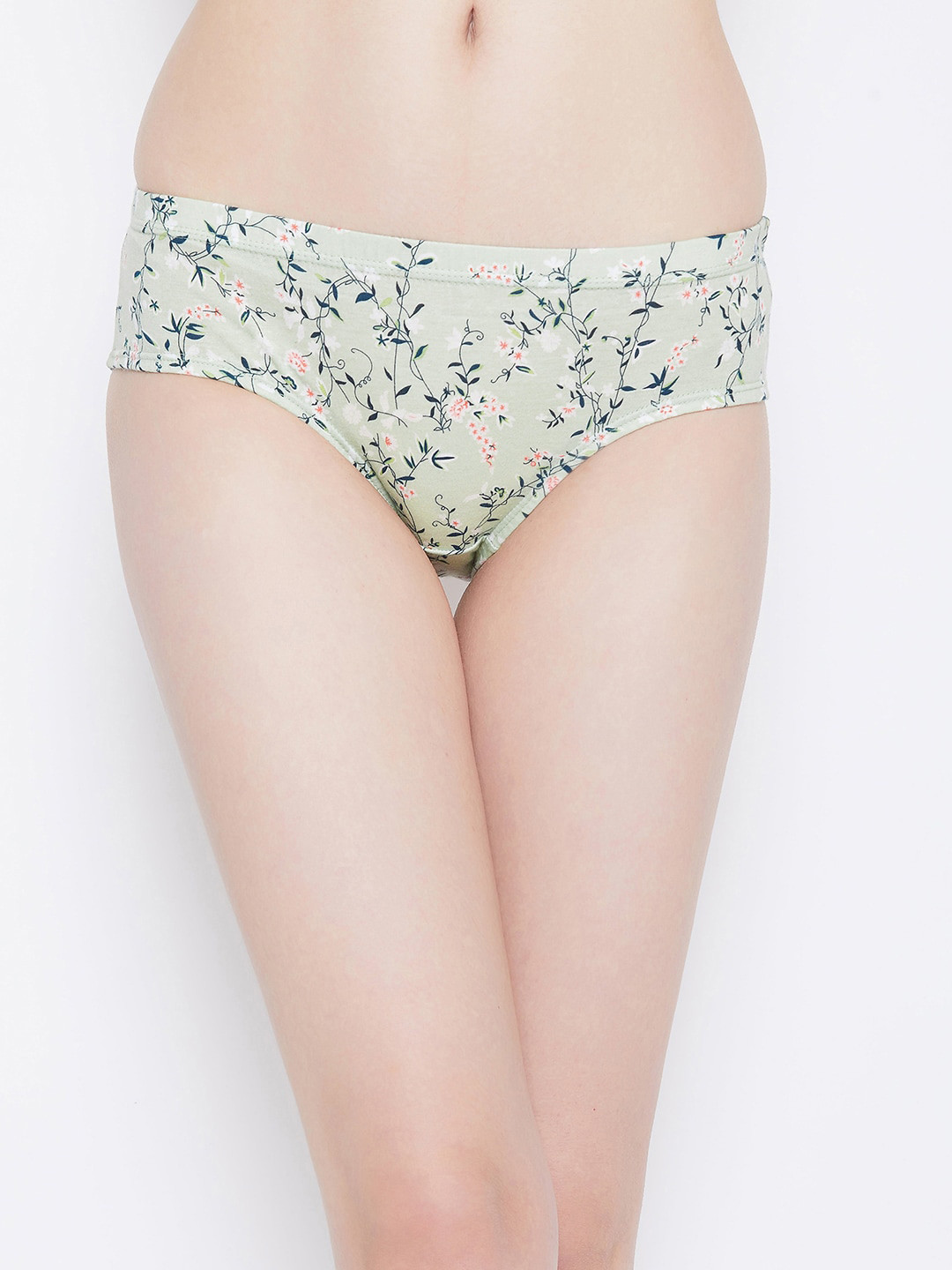 

Clovia Women Green & White Printed Hipster Briefs PN3227G113