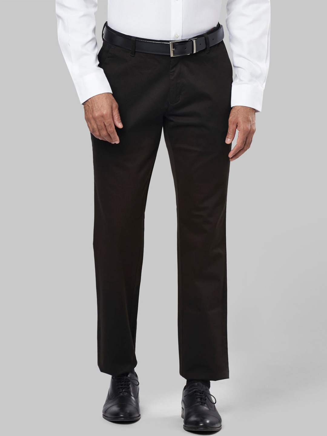 

Raymond Men Brown Slim Fit Solid Formal Trousers