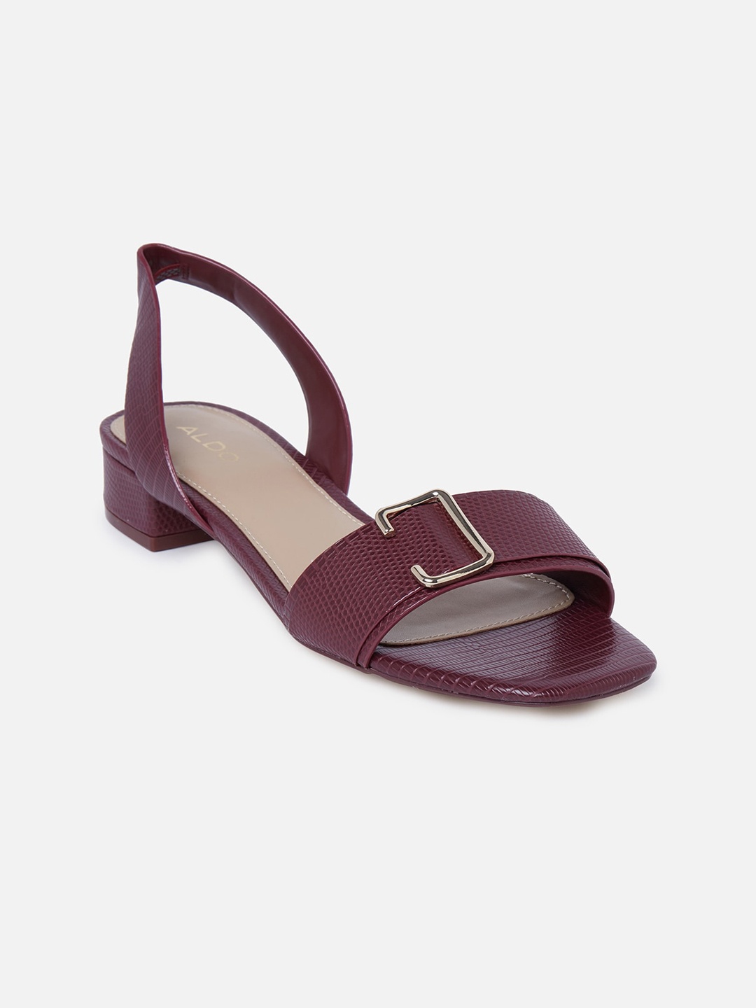 

ALDO Women Maroon Printed Sandals