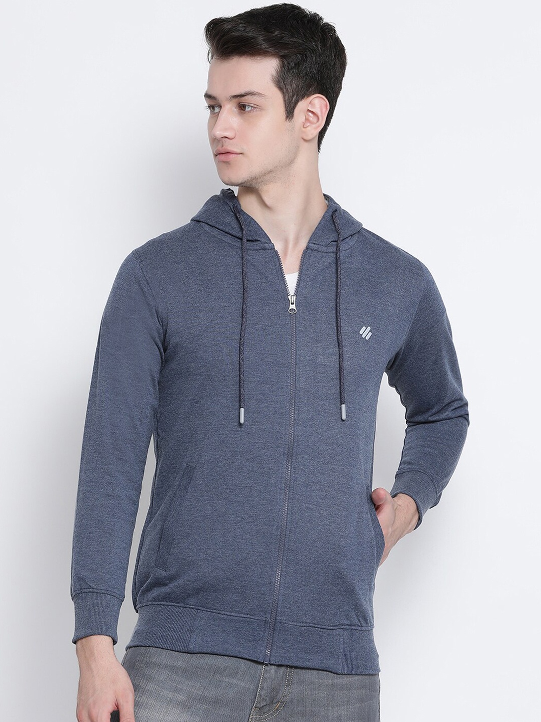 

ONN Men Navy Blue Solid Sweatshirt