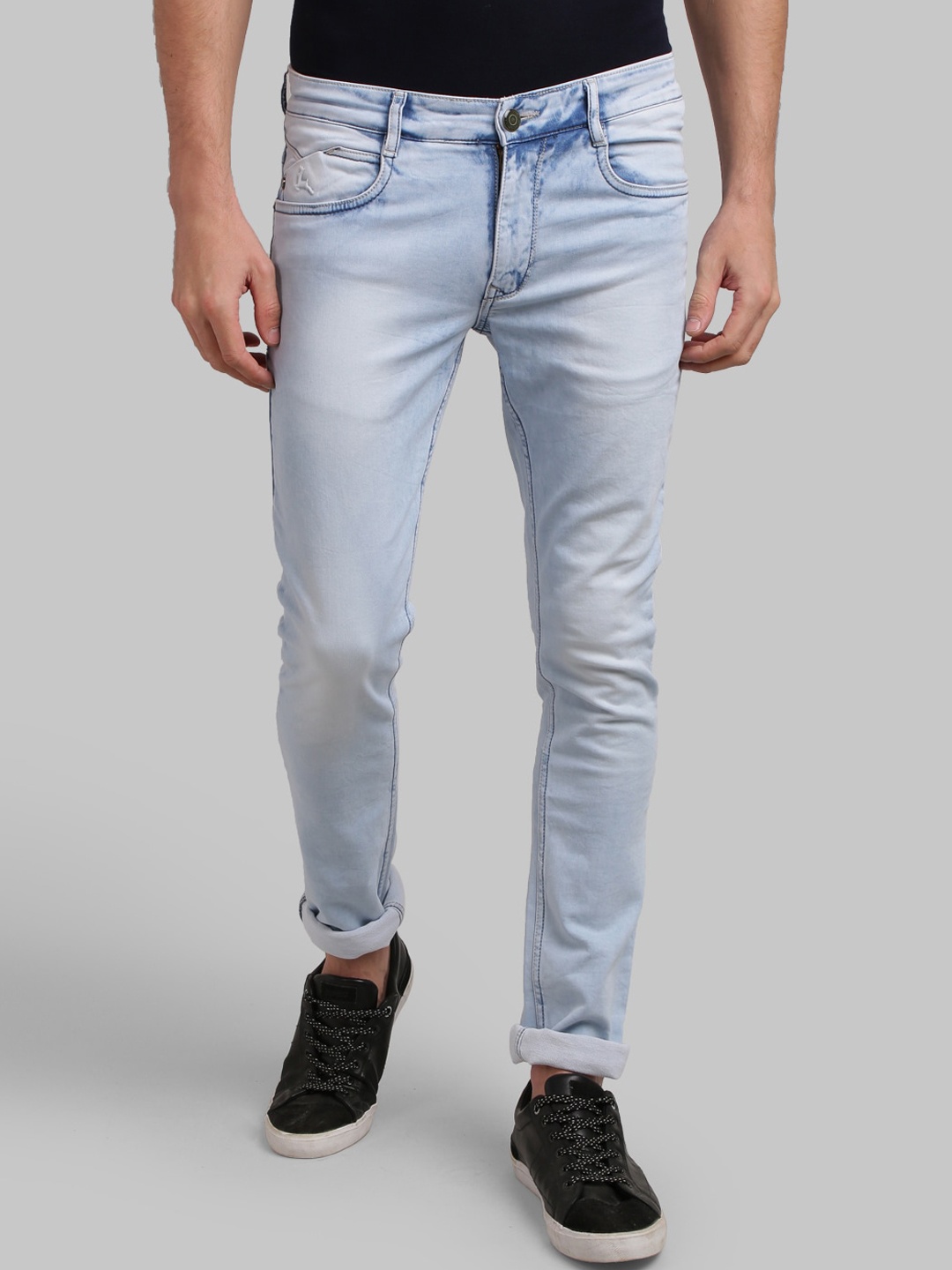 

Parx Men Blue Skinny Fit Mid-Rise Clean Look Stretchable Jeans