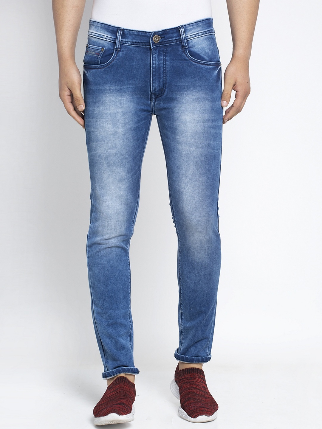 

Rodamo Men Blue Slim Fit Mid-Rise Clean Look Jeans