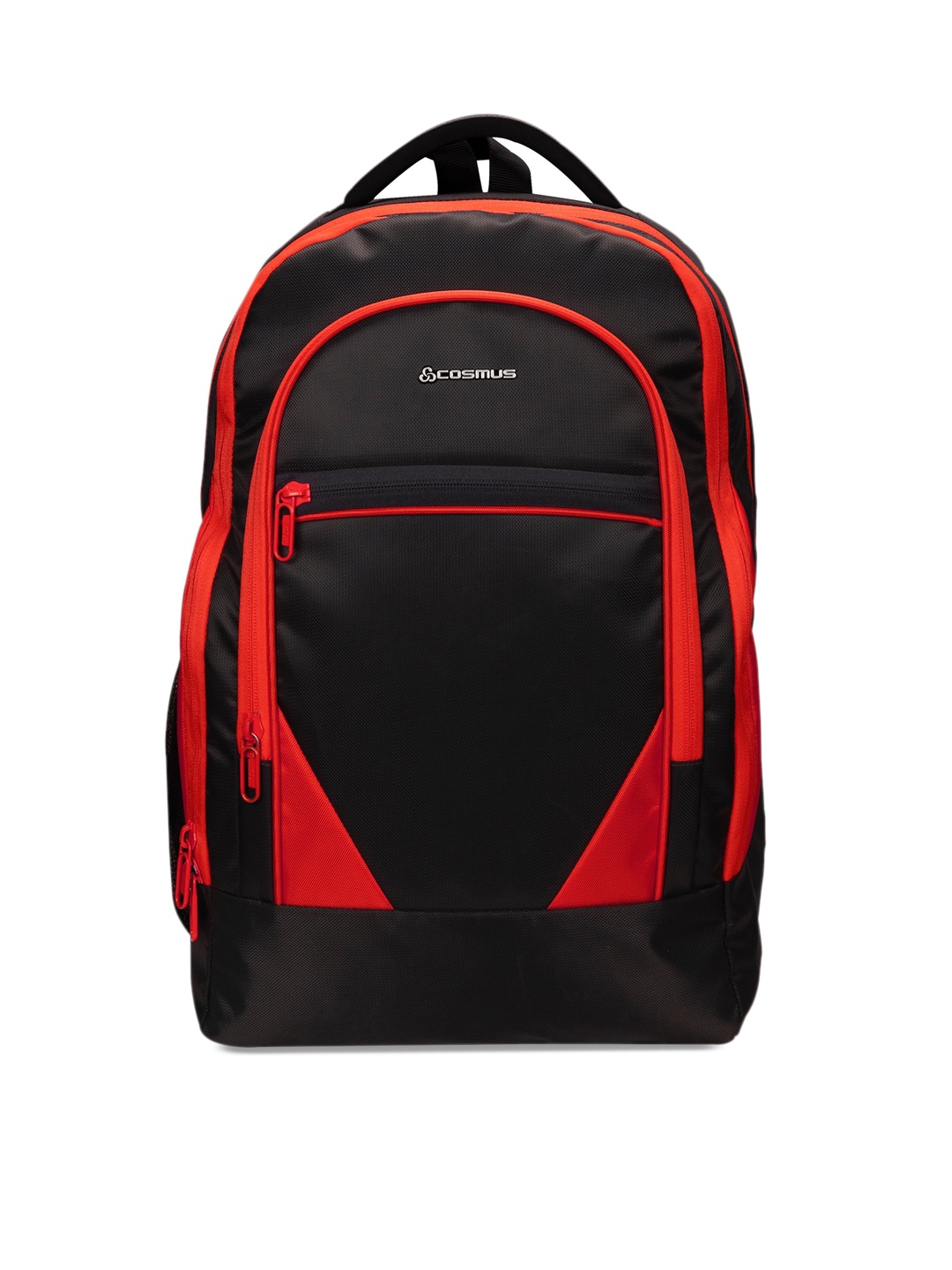 

COSMUS Unisex Black & Red Solid Backpack
