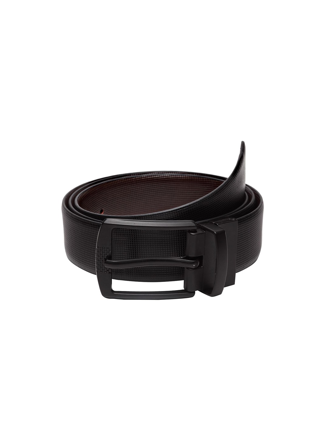 

WELBAWT Men Black & Brown Textured Belt