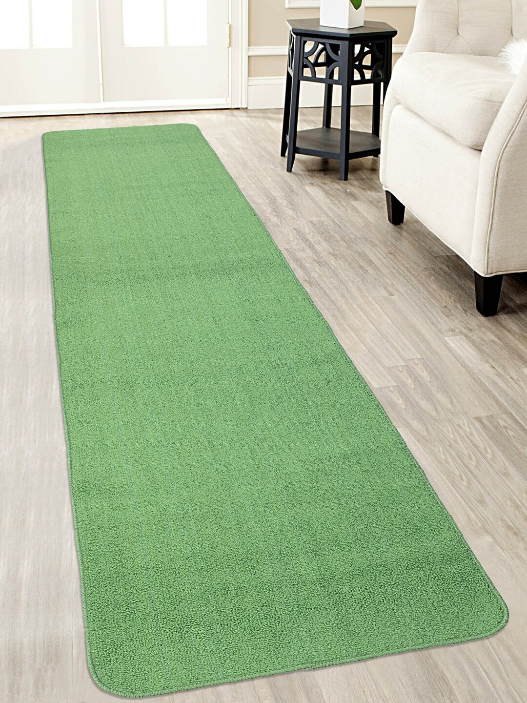 

Saral Home Green Solid Antiskid Floor Runner