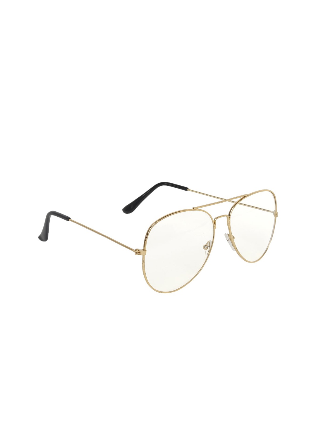 

ALIGATORR Unisex Aviator UV Protected Sunglasses ALI_AVI_GOLD_WT_01, White